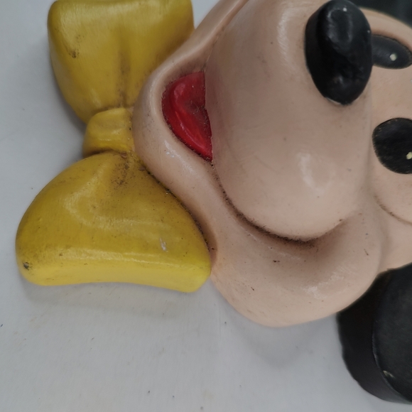 Vintage Mickey Mouse Face Bust Chalkware As Is HTF - Picture 7 of 11